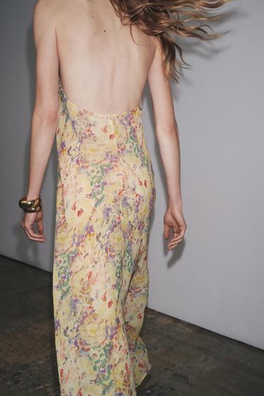 FLORAL PRINT DRESS ZW COLLECTION - Yellow by Zara - Image 3