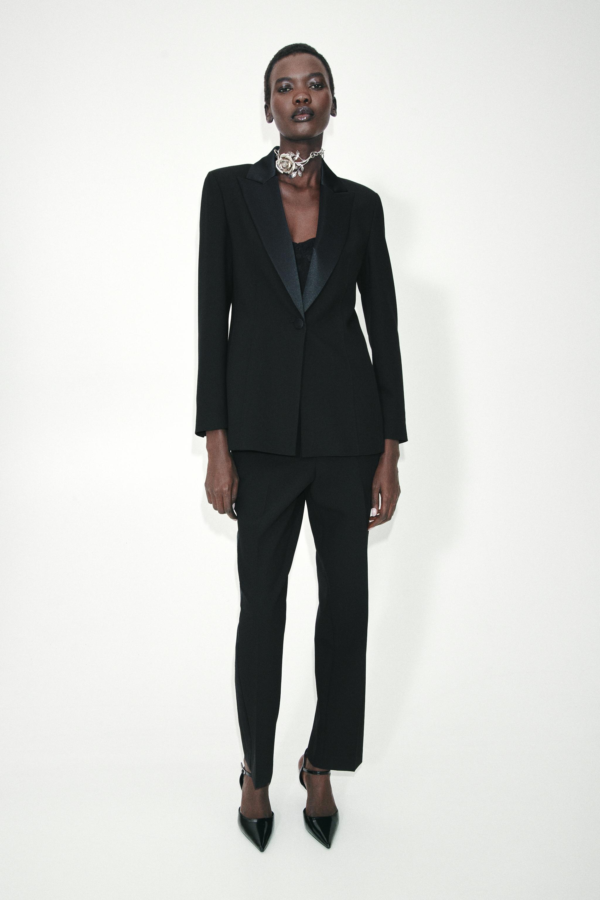 Zara vestido blazer fashion negro