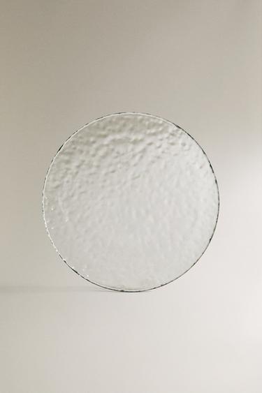 TEXTURED ACRYLIC DINNER PLATE - Green / Blue by Zara