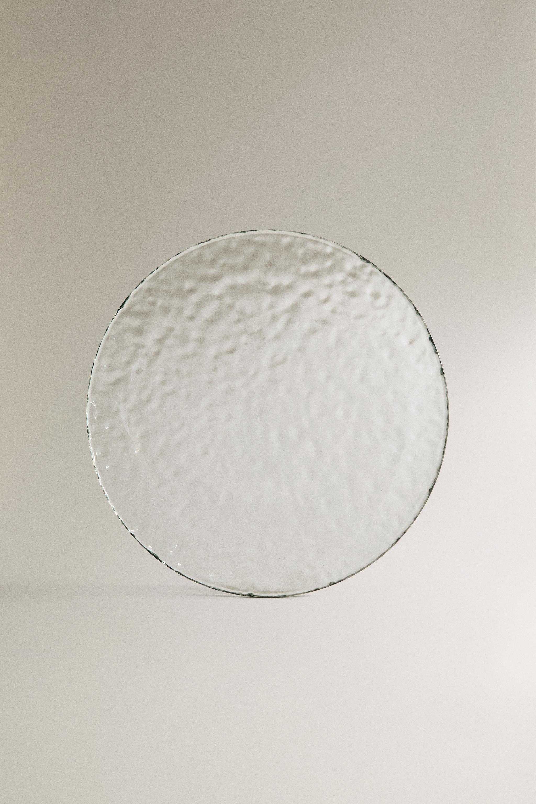 ASSIETTE PLATE ACRYLIQUE TEXTURÉE