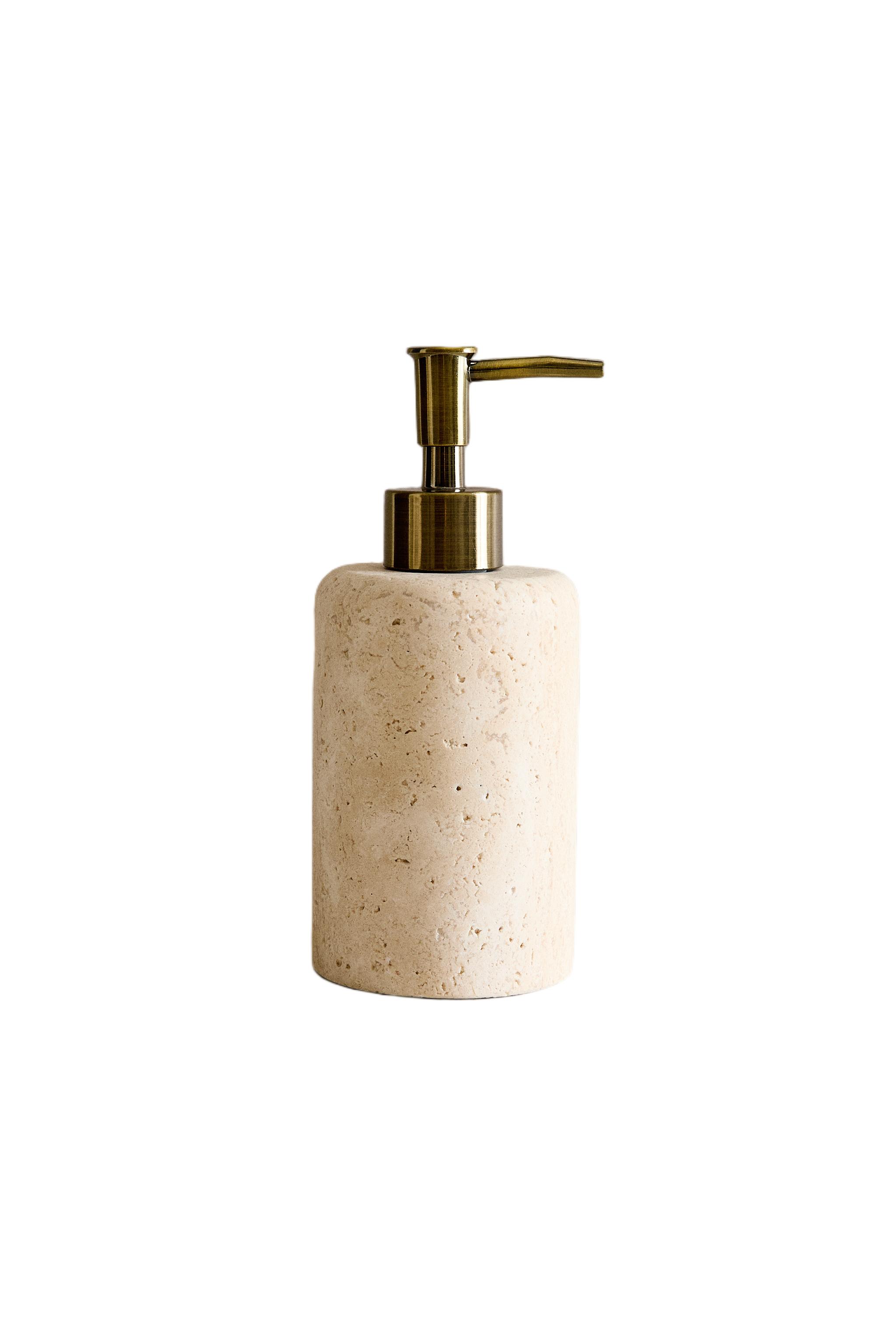BEIGE MARBLE SOAP DISPENSER