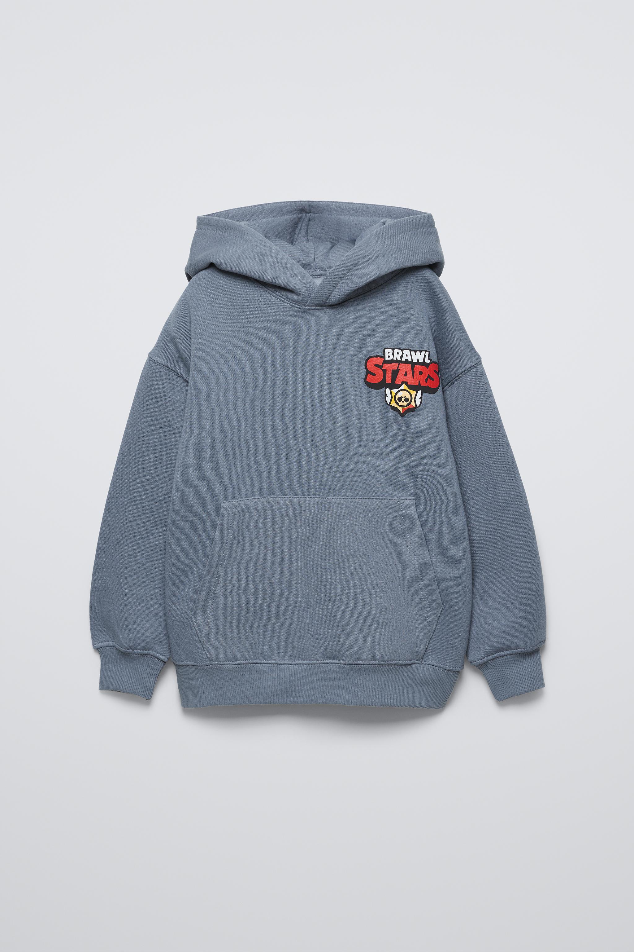 Zara Hoodie Brawl Stars Supercell Oy En Azul 89 Anos 134 Cm Ninos