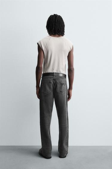 JEAN FLARE FIT DÉCHIRÉ - Charbon de Zara - Image 2