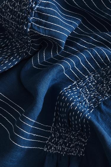 NAPPE LIN BRODERIES X FANGLU LIN - Bleu de Zara - Image 3