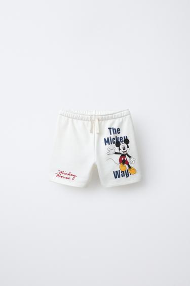 MICKEY MOUSE © DISNEY PRINT BERMUDA SHORTS - Oyster-white by Zara