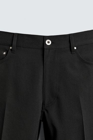 PANTALON FLARE STRUCTURÉ - Noir de Zara - Image 8