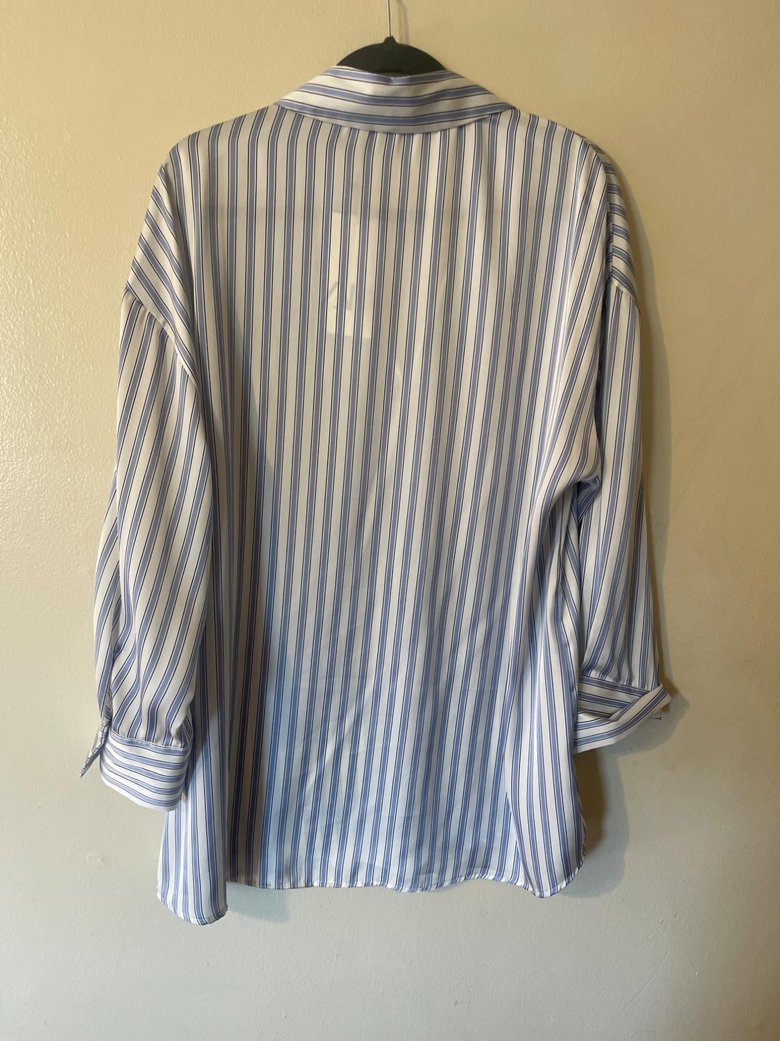 FLOWY LINED BUTTON SHIRT - Image 3