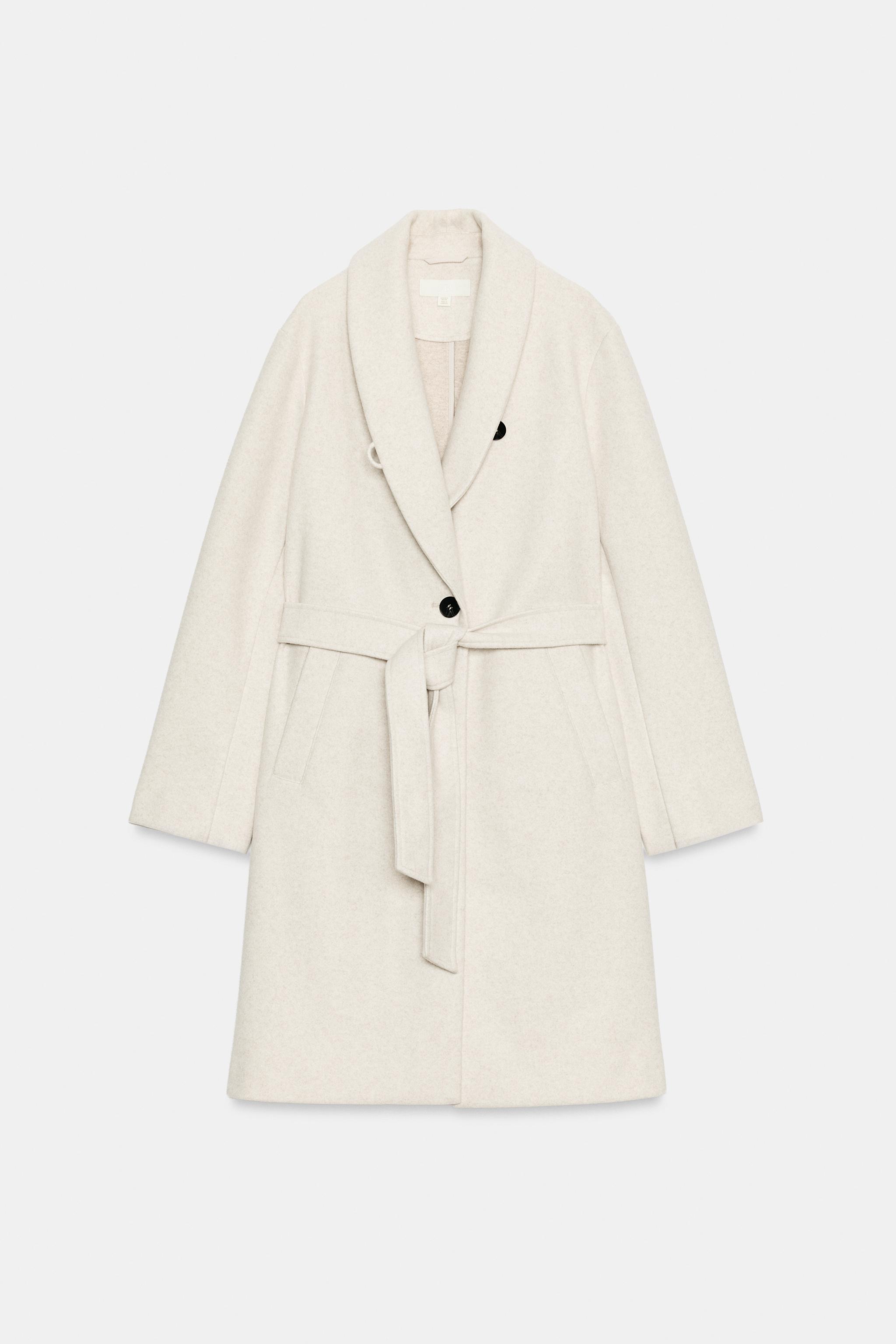 Zara Soft Kemerli Kaban görsel 7