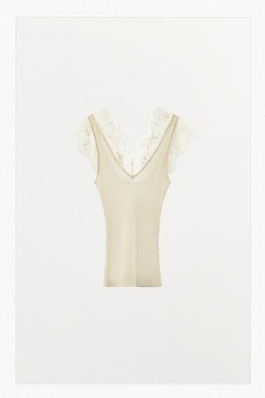 TOP PUNTO ENCAIXE - Cru de Zara