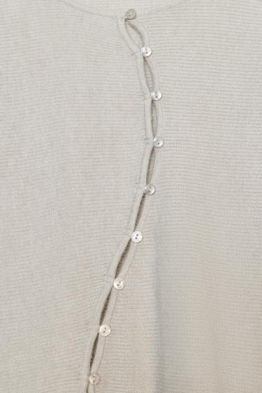 WRAP KNIT CARDIGAN - Stone by Zara - Image 8