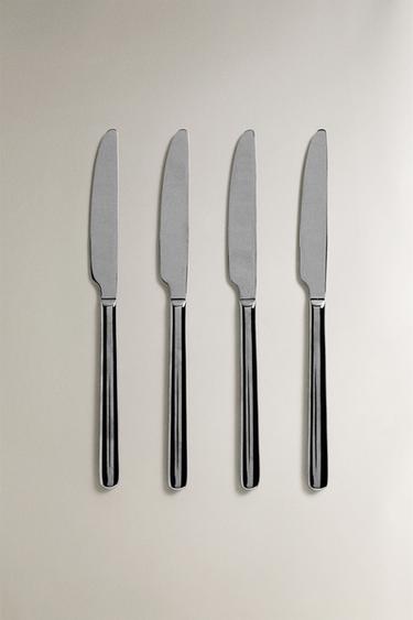 Zara SET OF SHINY STEEL KNIVES (SET OF 4) - Multicolored - Image 0