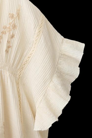 KAFTÁN BORDADOS ENTREDÓS - Beige de Zara