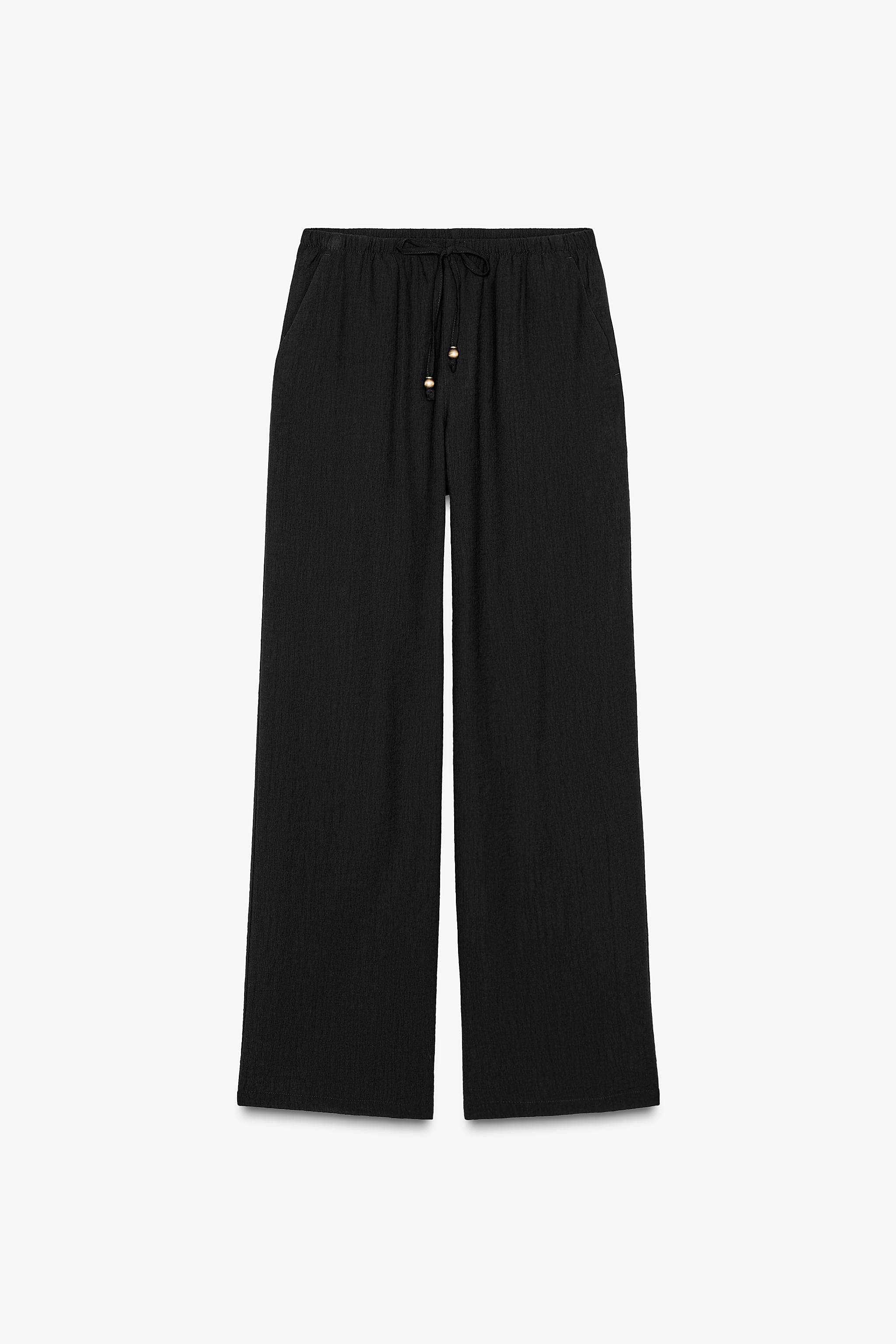 DOUBLE WAIST WIDE LEG PANTS
