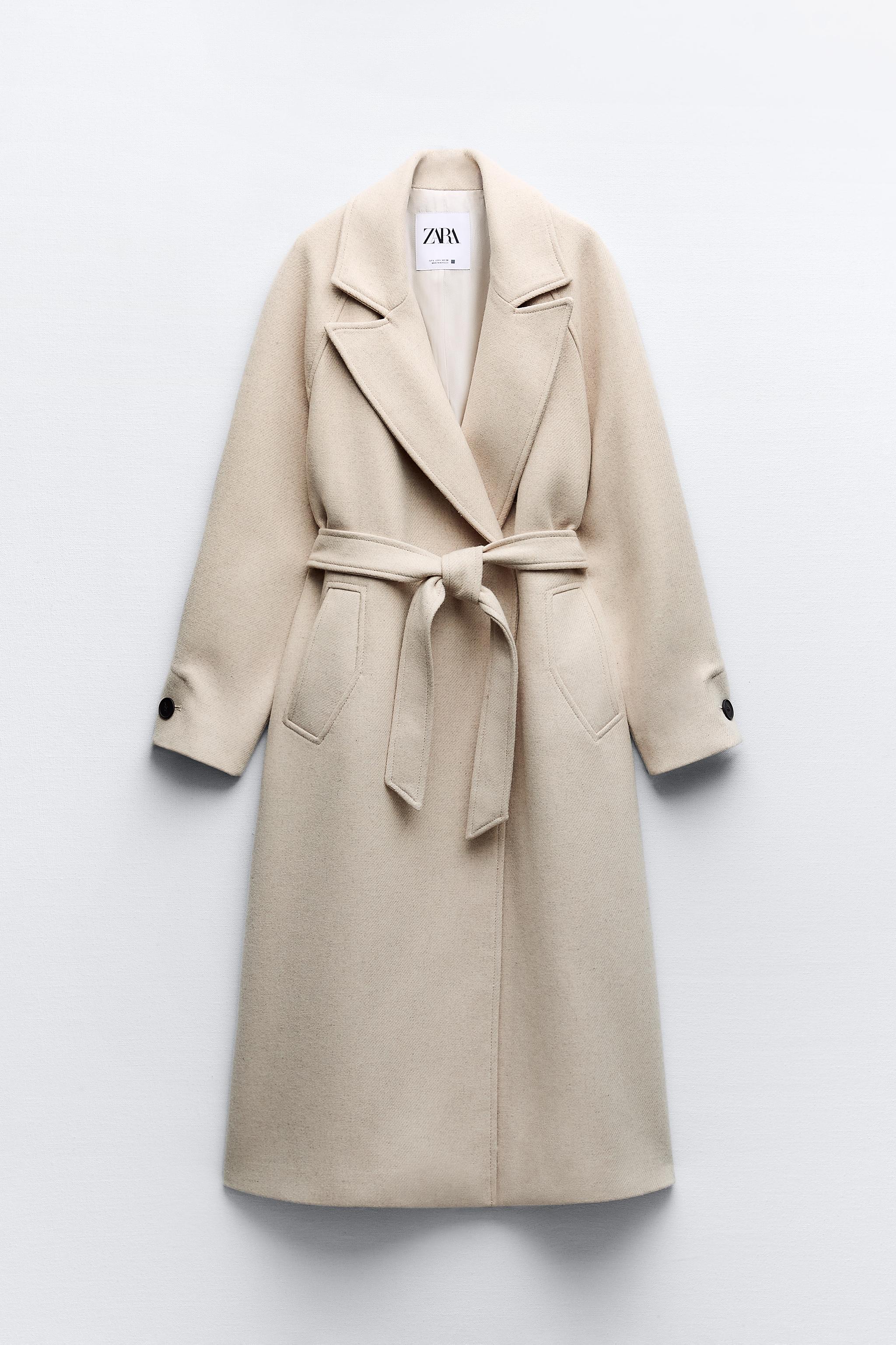 Zara beige clearance coat