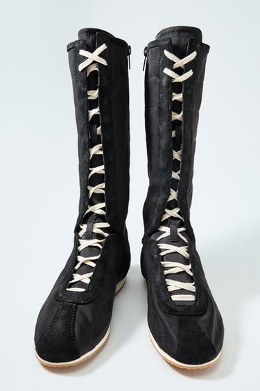 Zara 織物運動靴 - 黑色