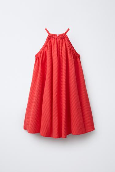 TEXTURED DRESS - Red by Zara - Image 0
