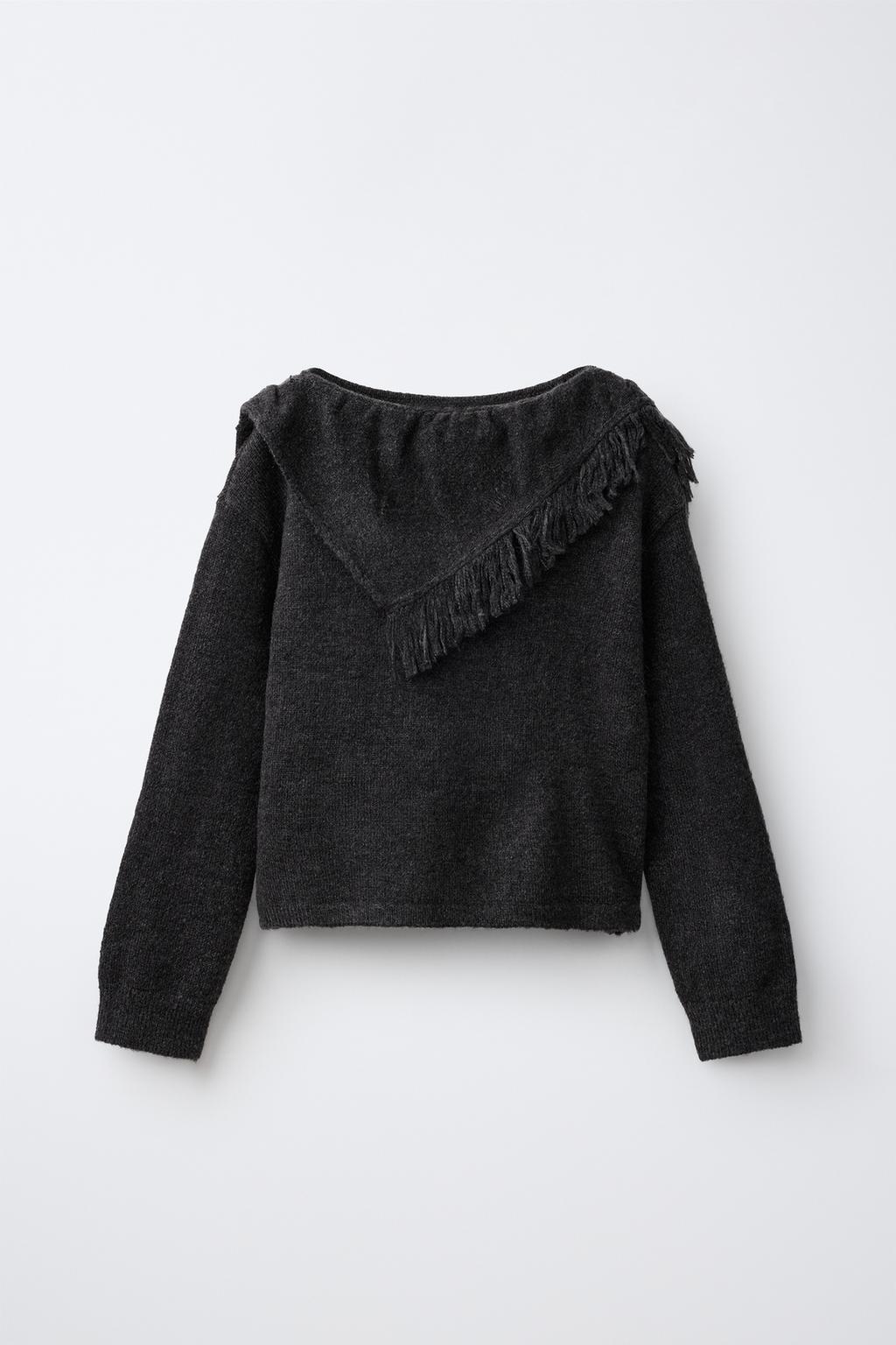 FRINGED BANDANA KNIT JUMPER
