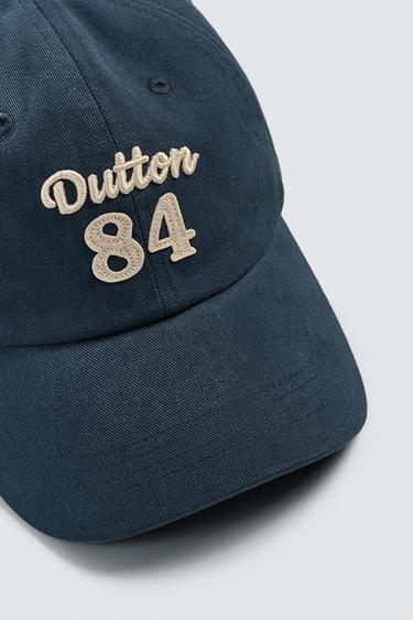 CAP WITH EMBROIDERED SLOGAN - Blue by Zara - Image 6