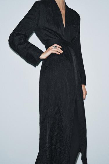 ROBE SATINÉE FROISSÉE ZW COLLECTION LIMITED EDITION - Noir de Zara - Image 4