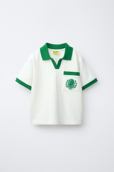 PENN © EMBROIDERED POLO SHIRT - Ecru by Zara - Image 0