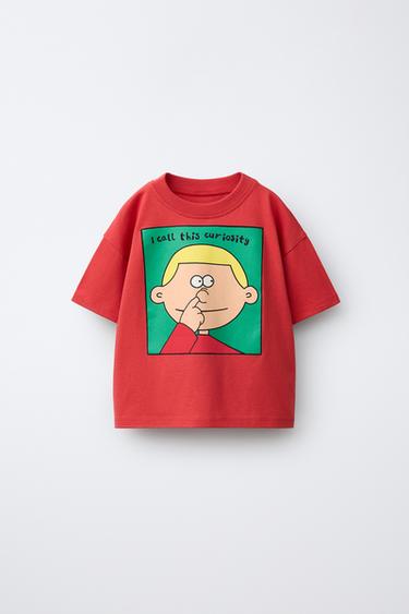 CAMISETA ESTAMPADA CARA - Rojo de Zara