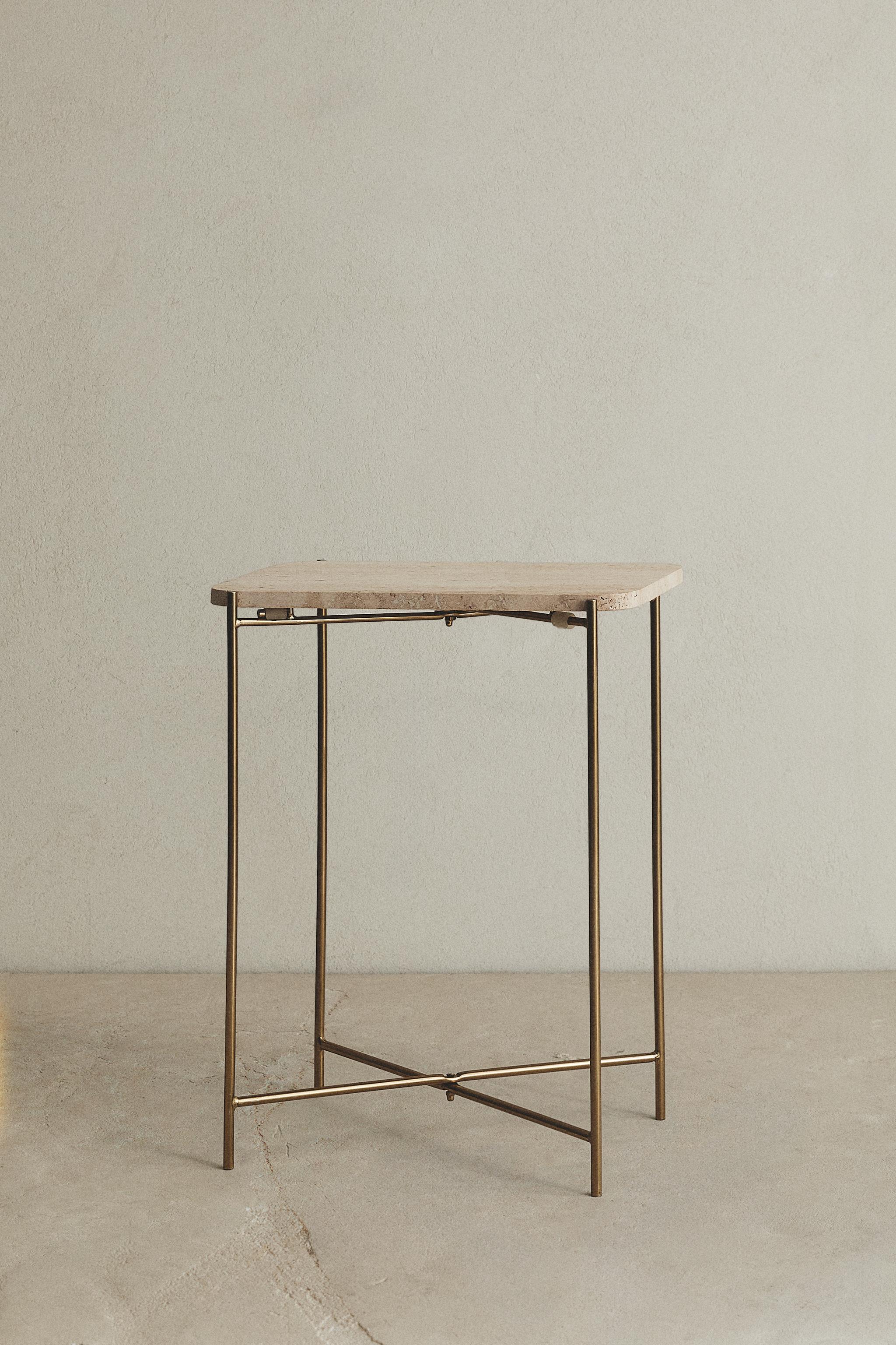 ZARA 　マーブル サイドテーブル　大理石　ホワイト ZARA HOME マーブル サイドテーブル 大理石 ホワイト