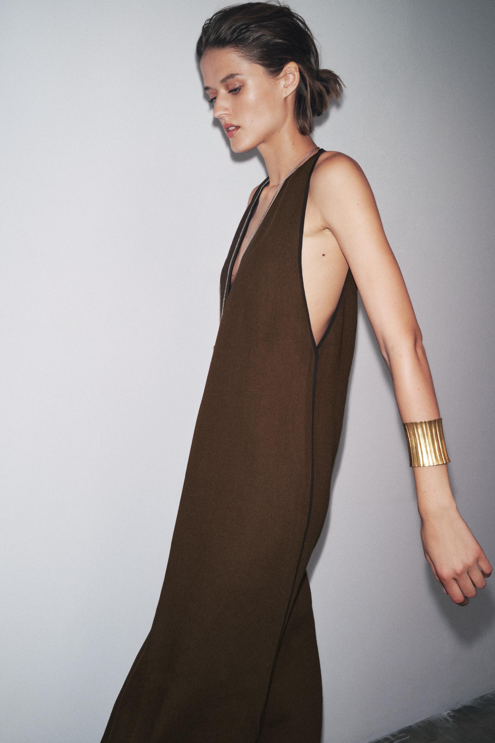 ROBE MI-LONGUE MÉLANGE LIN ZW COLLECTION