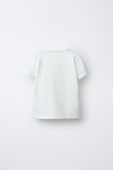 CUT-OUT HEARTS T-SHIRT - Oyster-white by Zara - Image 1
