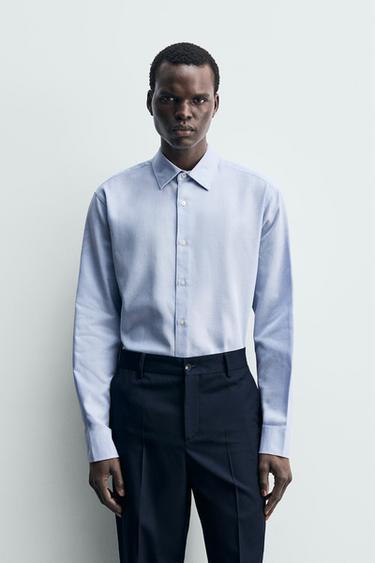 CAMISA ESTRUTURA EASY CARE - Celeste de Zara