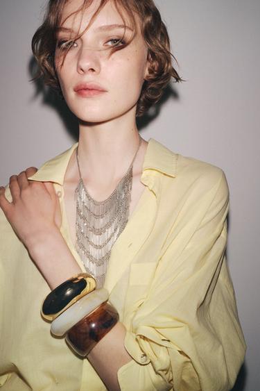ZW COLLECTION OVERSIZE SHIRT - Yellow by Zara