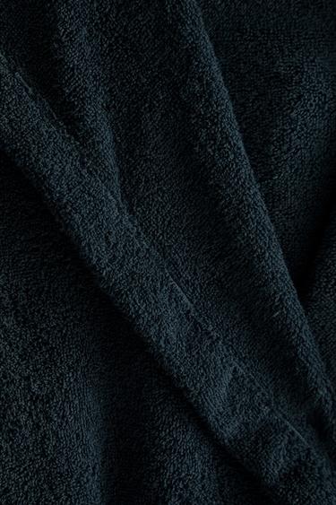 HOODED BATHROBE (360 GXM²) - Navy blue by Zara