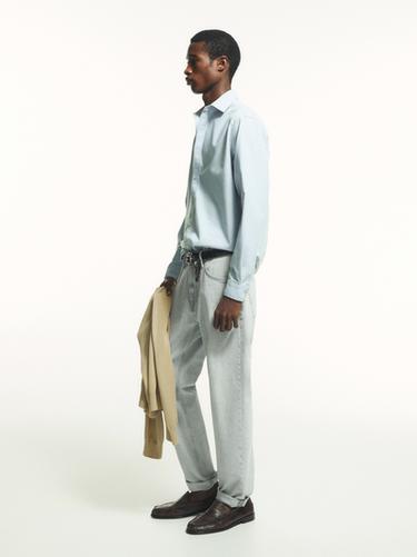 Zara 100% cotton denim shirt - Sky blue