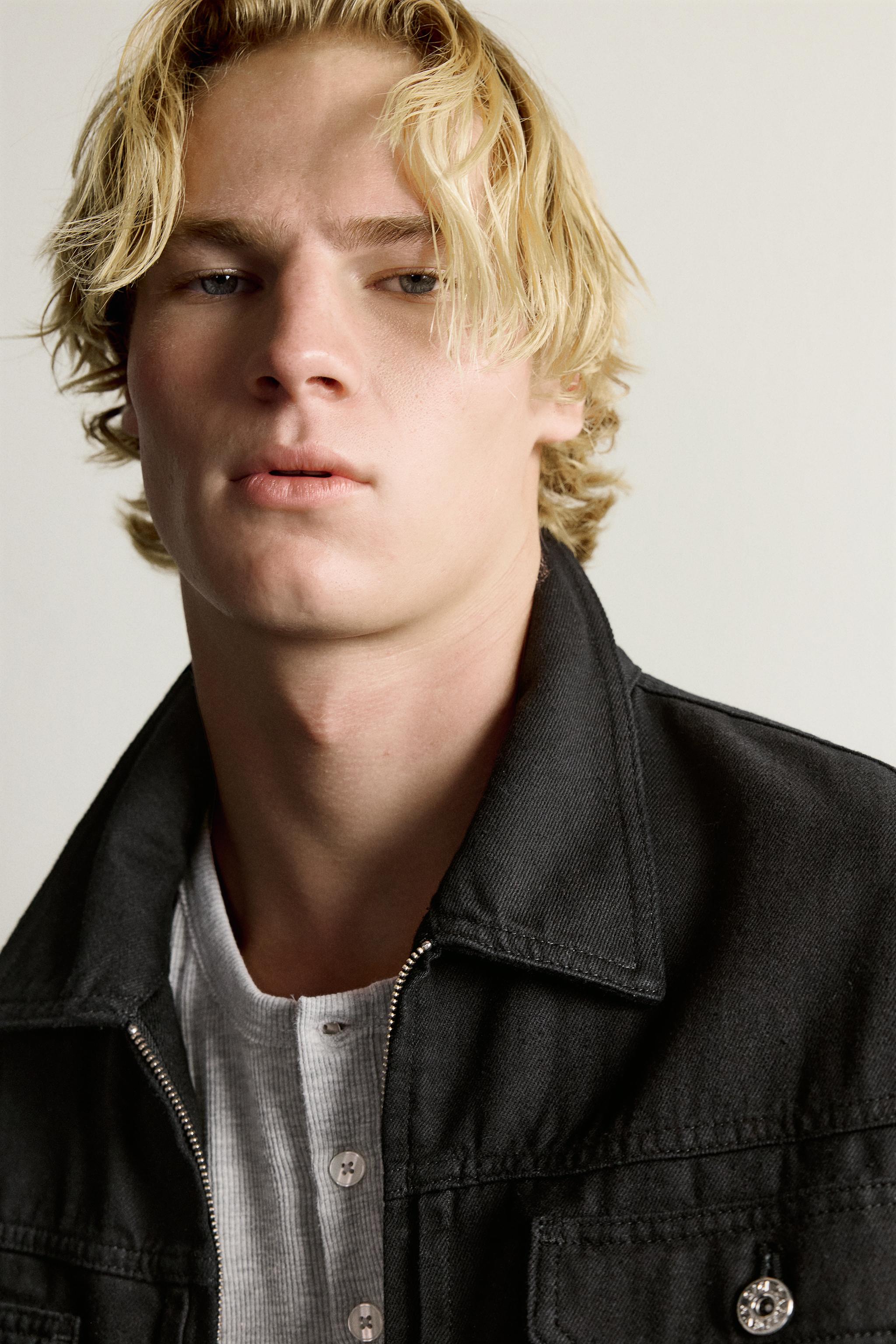 DENIM ZIP JACKET WITH TAB