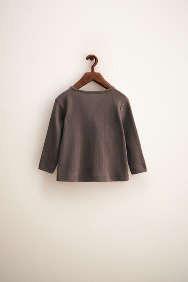 ZARA TIMELESS - POINTELLE KIMONO T-SHIRT - Aubergine by Zara