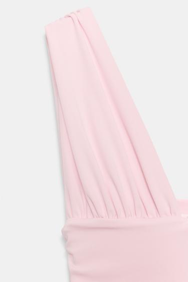 ROBE COURTE DRAPÉE - Rose pastel de Zara - Image 7