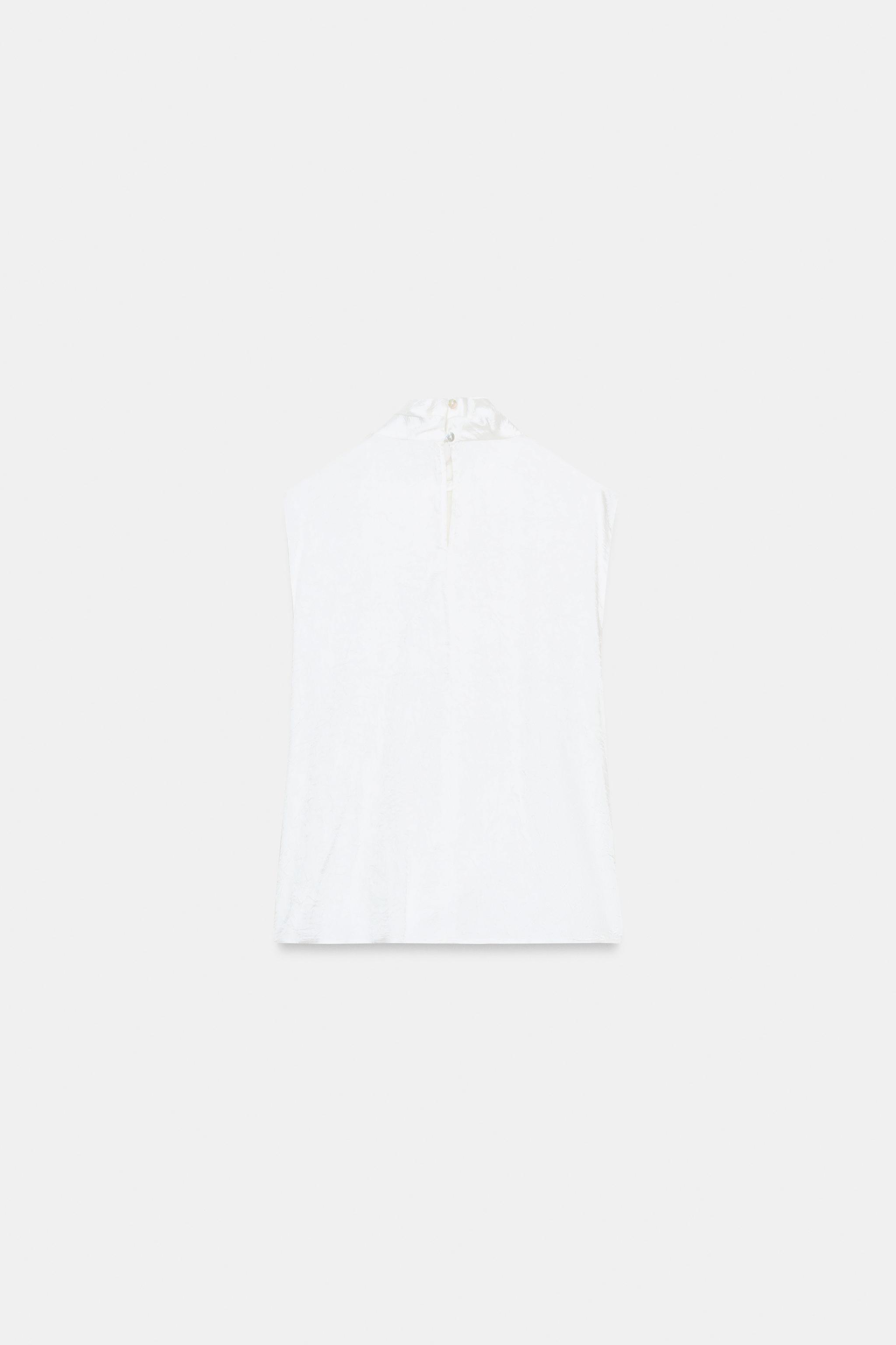SATIN EFFECT WRAP TOP