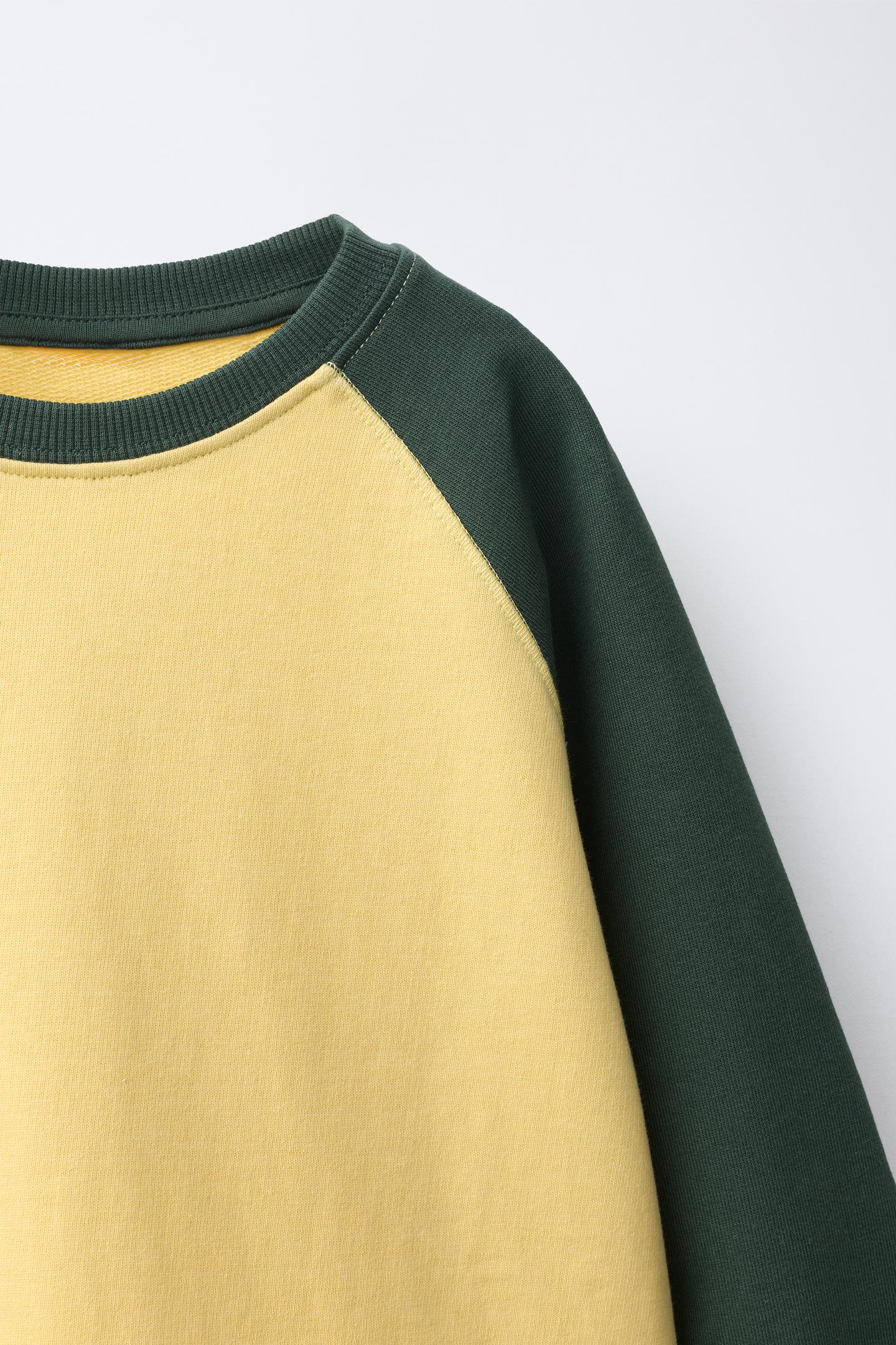 Детская футболка Zara Raglan Sleeve, цвет: Жёлтый — фото 4