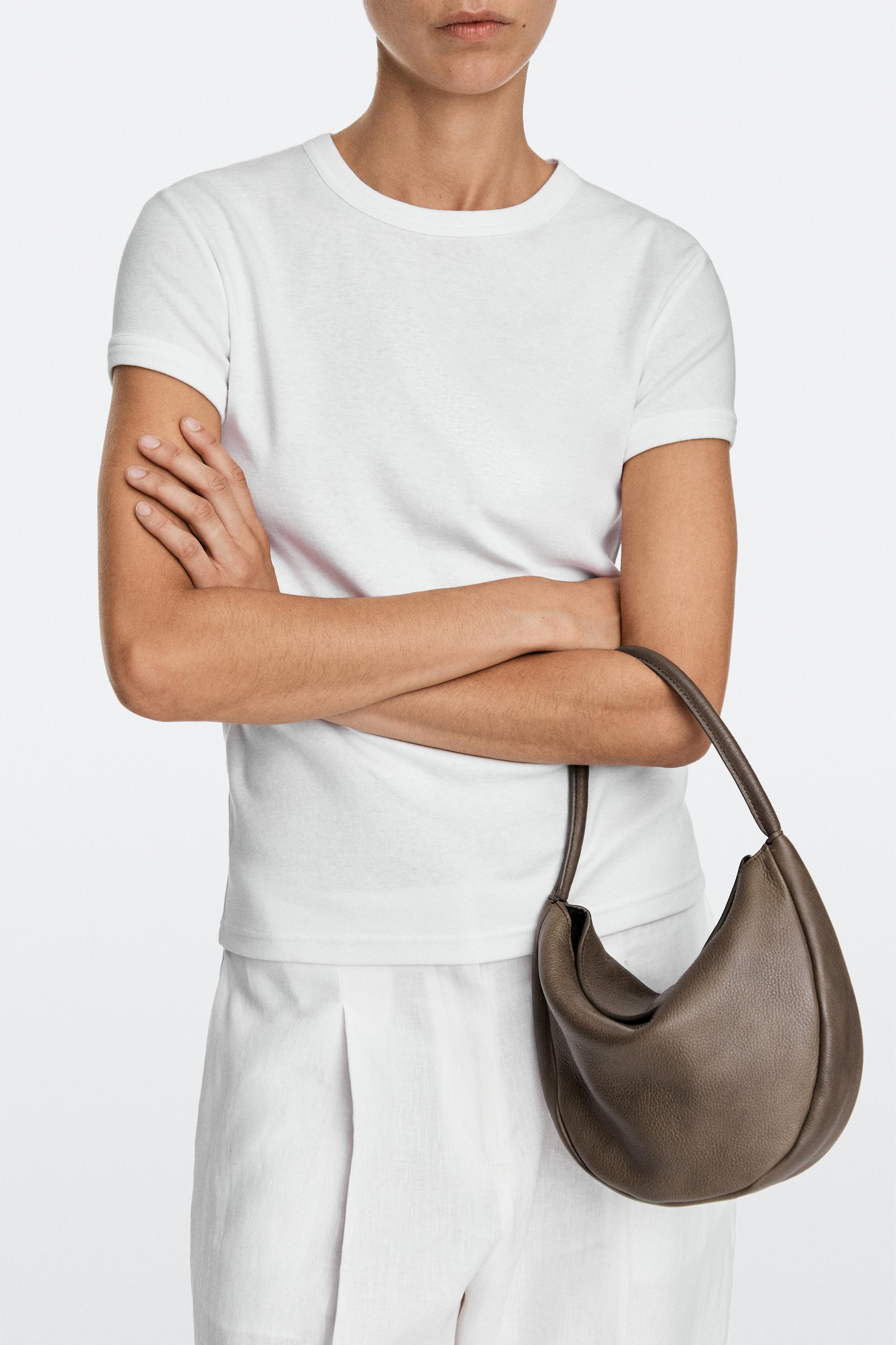 Nappa leather mini slouch bag