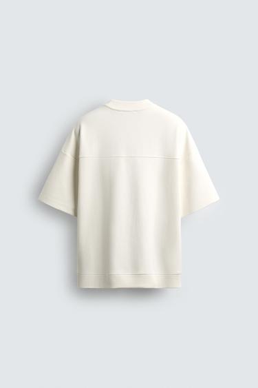 SWEAT INTERLOCK TECHNIQUE ÉTIQUETTE - Blanc cassé de Zara - Image 7