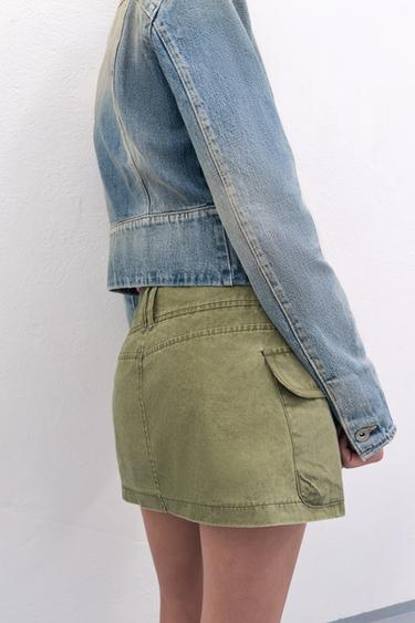 JUPE-PANTALON À POCHES - Kaki foncé de Zara - Image 5