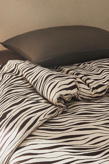 CAPA DE EDREDOM COM ANIMAL PRINT - Marrom da Zara