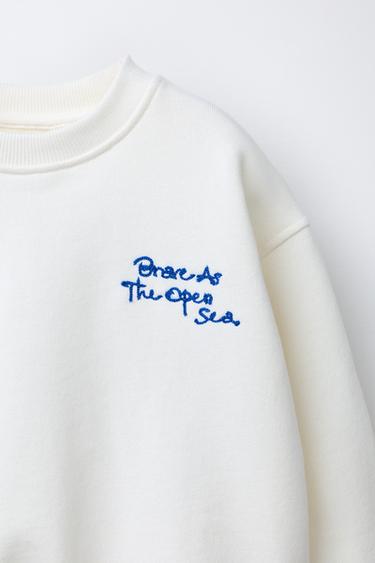SWEAT BRODÉ - Blanc de Zara - Image 2