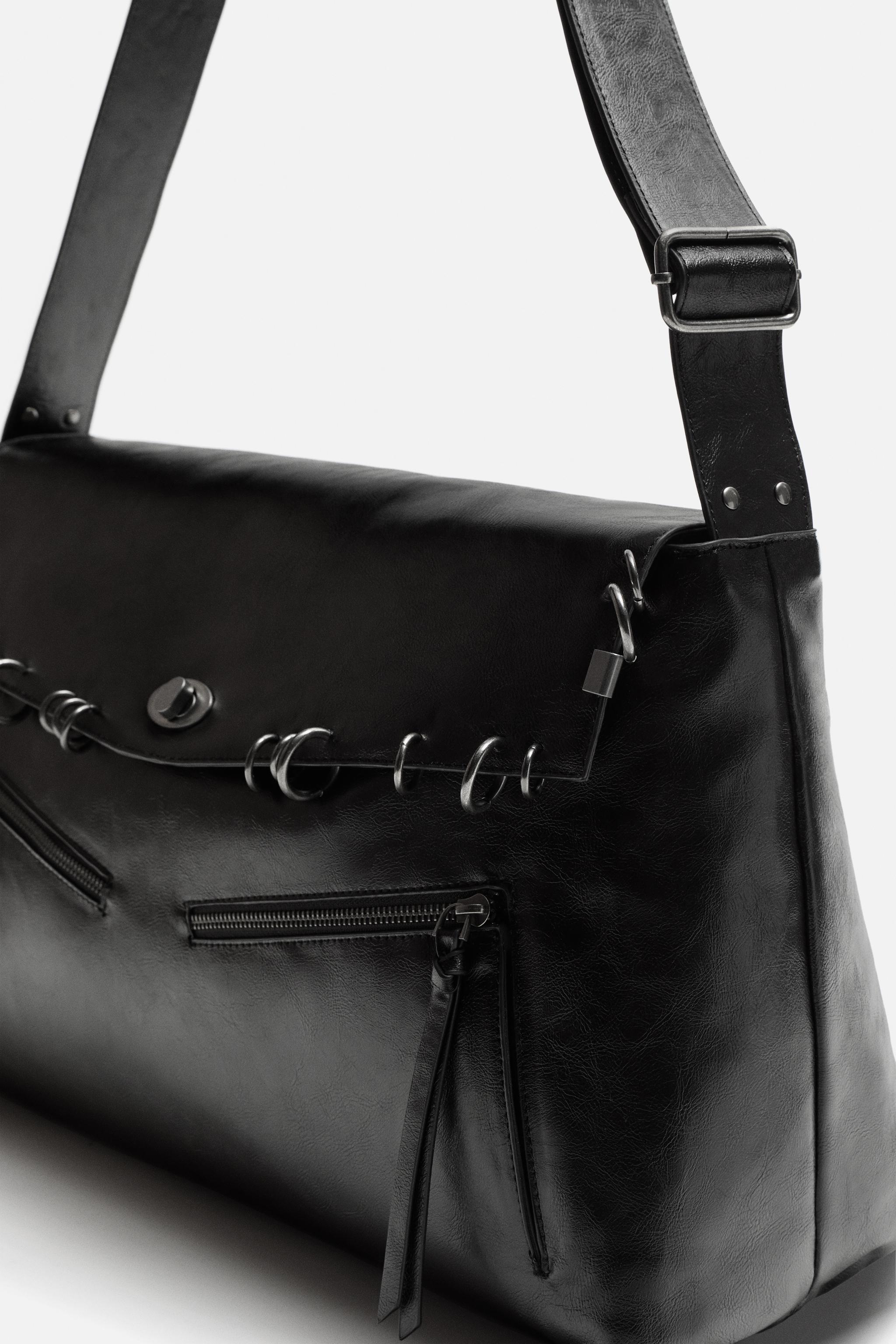Vintage design 2-way grunge handbag/shoulder bag