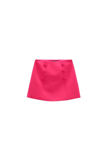 BUTTON-DOWN MINI SKIRT
