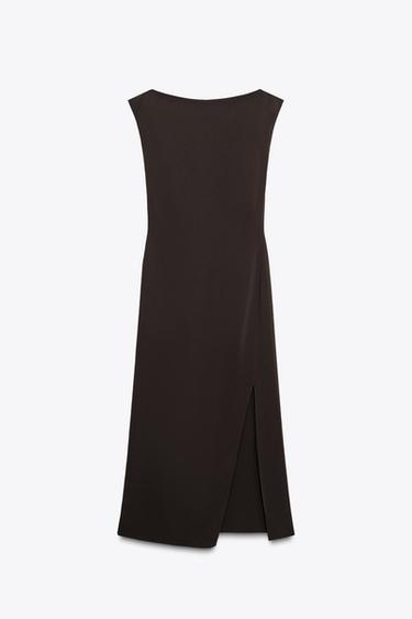 ZW COLLECTION FITTED DRESS - Dark brown by Zara - Image 4