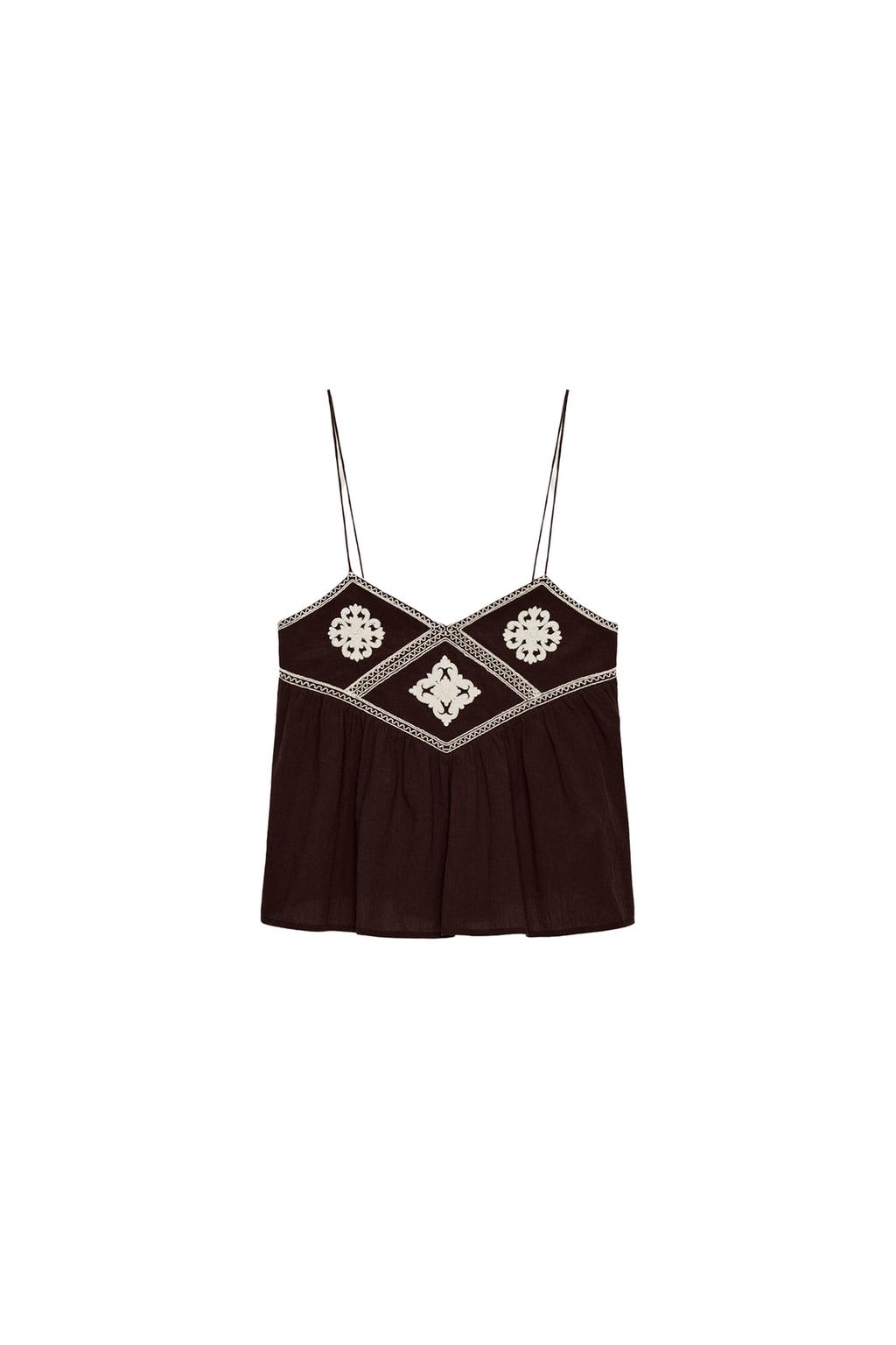 EMBROIDERED STRAP TOP - image 3