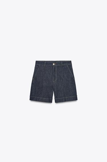 Z1975 HIGH-WAIST DENIM BERMUDA SHORTS - Blue by Zara - Image 5