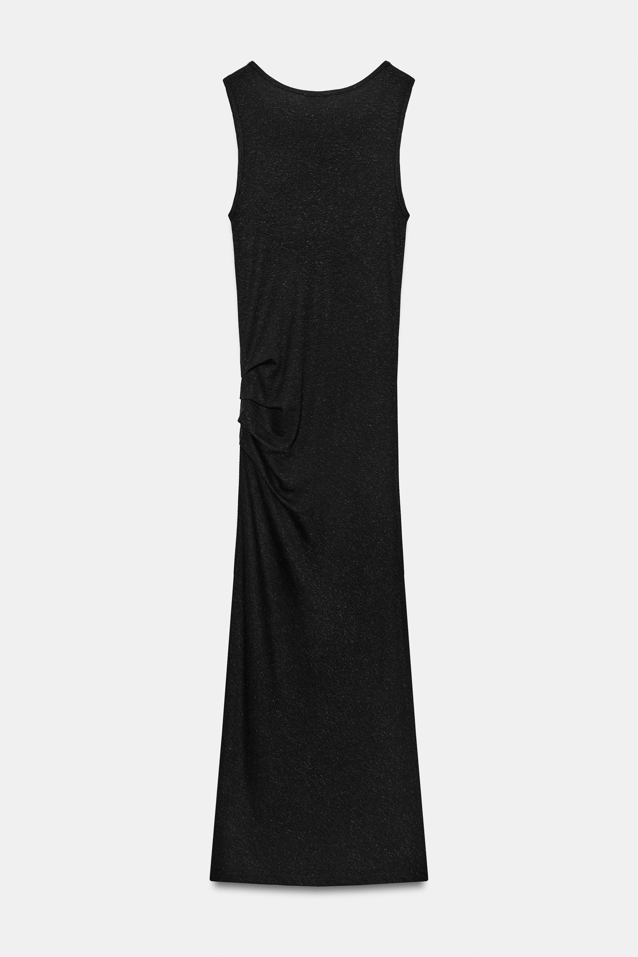 DRAPED MIDI DRESS