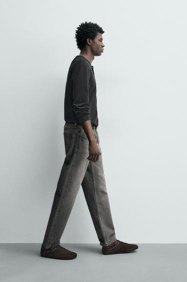 JEANS REGULAR FIT - Gris de Zara - Image 5
