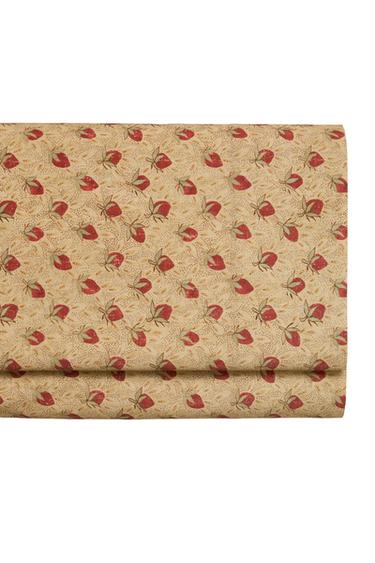 STRAWBERRY PERCALE FLAT SHEET | KATHARINE POLE - Beige Zara